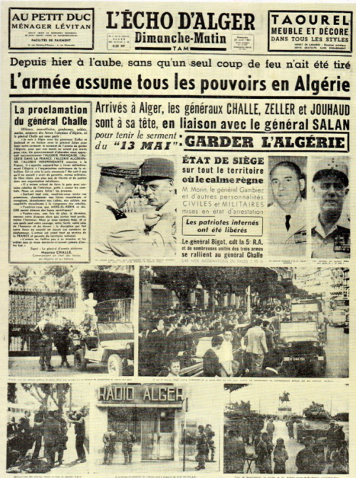 alger 21 avril 1961,putsch des généraux